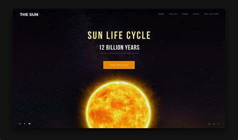 Website About The Sun On Behance