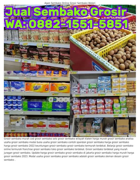 PPT O882I55I585I WA Distributor Grosir Sembako Usaha Grosir