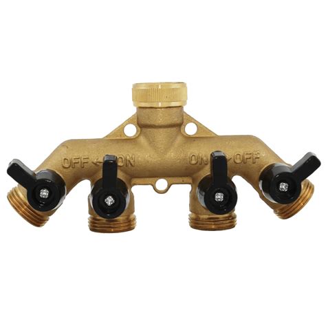 Hydrosure Brass Four Way Water Distributor 3 4 Female Water Irrigation