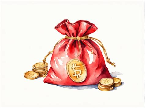 Premium Photo | A drawing of a bag of money and a dollar sign