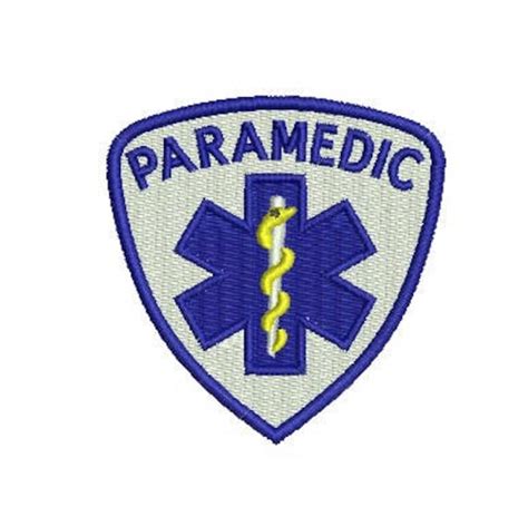 Paramedic Badge Embroidery Design