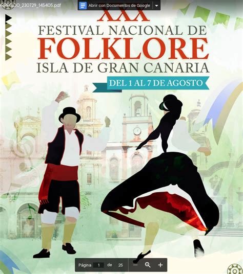 El Xxx Festival Nacional De Folklore Isla Degran Canaria Se Celebrar