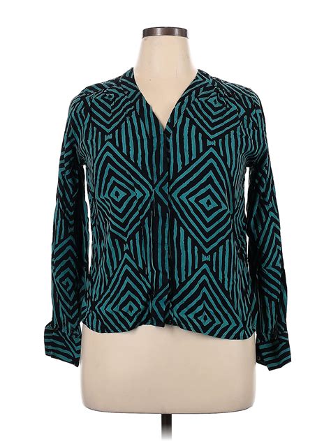 Korii Joko 100 Modal Chevron Herringbone Chevron Teal Long Sleeve