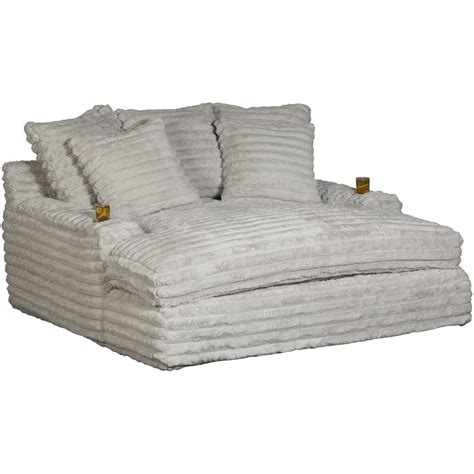 Moore Furniture Double Chaise in Dove Gray | NFM