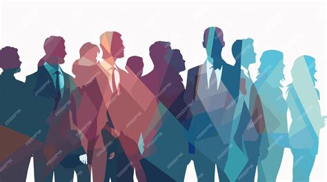 business people crowd illustration  conference room premium ai