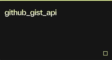 Github Gist Api Codesandbox