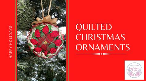 No Sew Quilted Christmas Ornament Youtube