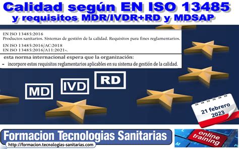 Formaci N Calidad Seg N En Iso Y Requisitos De Mdr Ivdr Rd