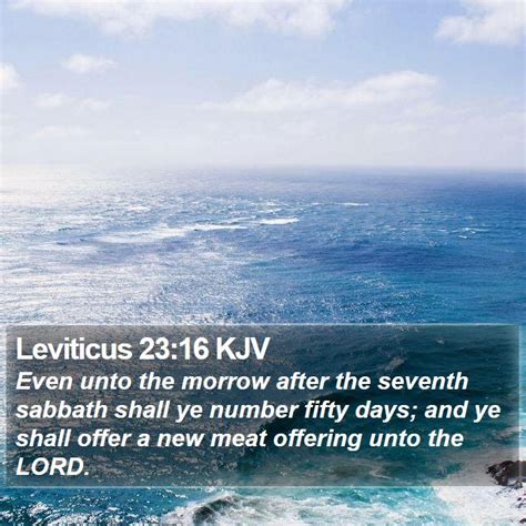 Leviticus Kjv Even Unto The Morrow After The Seventh Sabbath