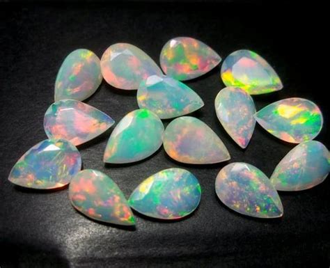 Multi Color Pear Cut Ethiopian Opal Gemstone Size X Mm At Rs