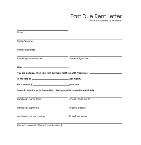 9 Past Due Letter Templates For Free Download Sample Templates