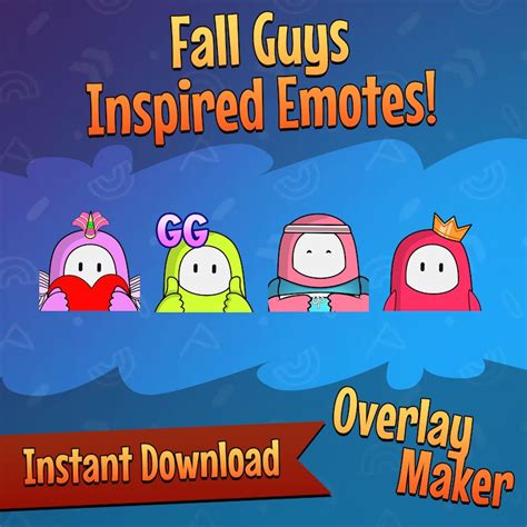 Fall Guys Inspired Emotes - Etsy