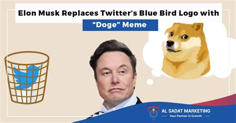 Elon Musk Replaces Twitters Blue Bird Logo With “doge” Meme