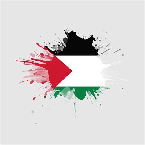 Premium Vector | Palestine flag in watercolor splash liberate palestine ...