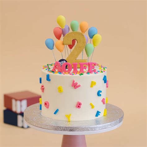 Abc Alphabet Cake In Pastel Rainbow