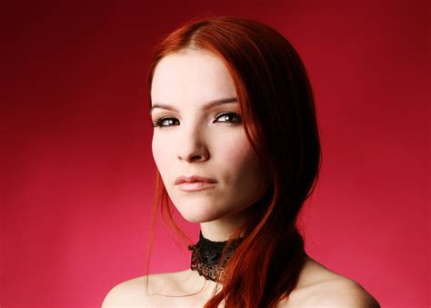 Face Red Model Women Redhead Simple Background Red Background