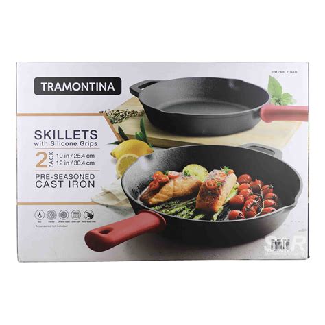 Tramontina Pre Seasoned Cast Iron Skillets 2pcs