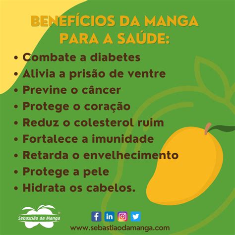 Benefícios da manga para a saúde Sebastião da Manga