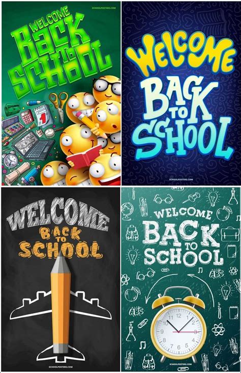 Welcome Back to School Poster Package (Set Of 12) | School posters, Welcome back to school, Back ...