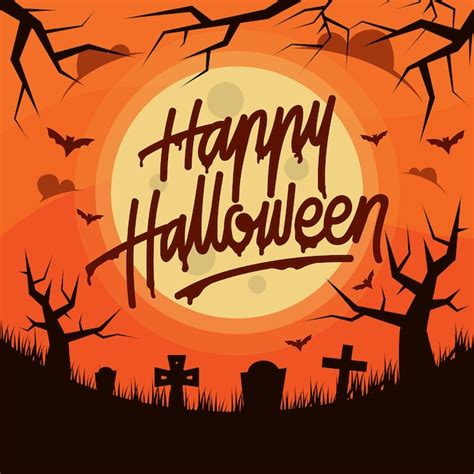 Dise O De Tipograf A Happy Halloween Handlettering Vector Premium