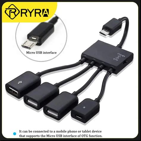 New High Quality 4 Port Micro Usb To Usb For Android Tablet Computer Pc