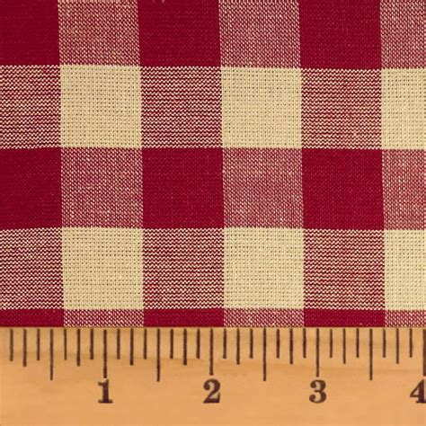 Primitive Red Buffalo Plaid Homespun Fat Quarter Jubilee Fabric