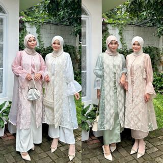 Jual Syafara Outer Tunic Outer Outer Brukat Outer Wisuda Outer