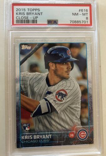 Topps Close Up Kris Bryant Chicago Cubs Rookie Psa Nm