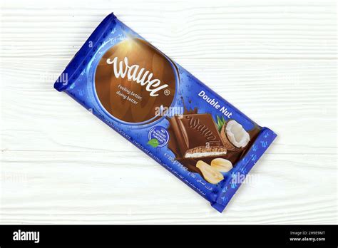 KHARKOV, UKRAINE - JANUARY 3, 2021: Wawel chocolate production. Wawel ...