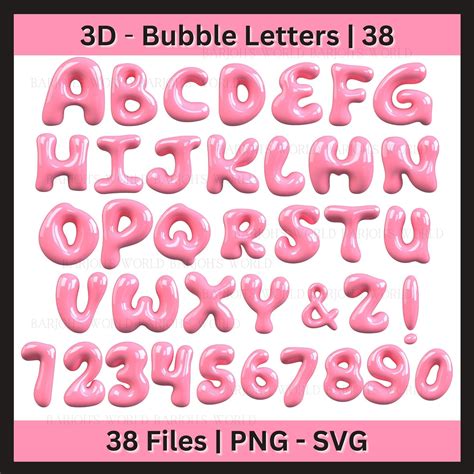 Pink D Svg Bubblegum Letters Pop Letters Svg Svg Alphabet Barbie Pink