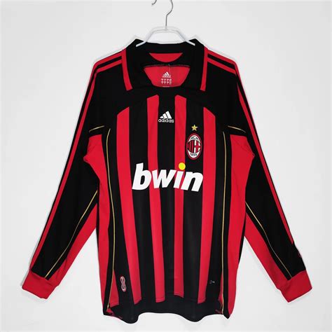 200607 Ac Milan Long Sleeve Home Retro Kit Shop Now Vintago Sport