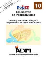 EsP10 Q3 MODULE 3 Pdf N O T Edukasyon Sa Pagpapakatao Ikatlong