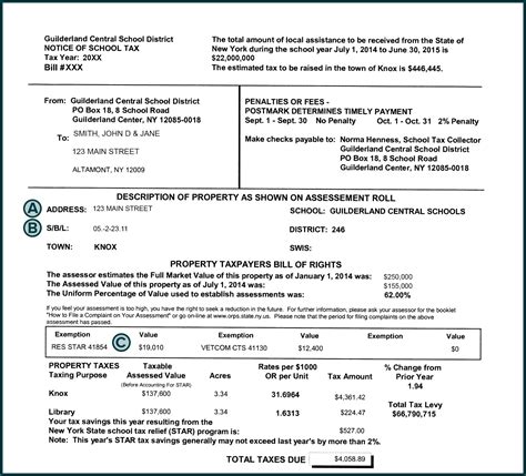 Property Tax Bill Template