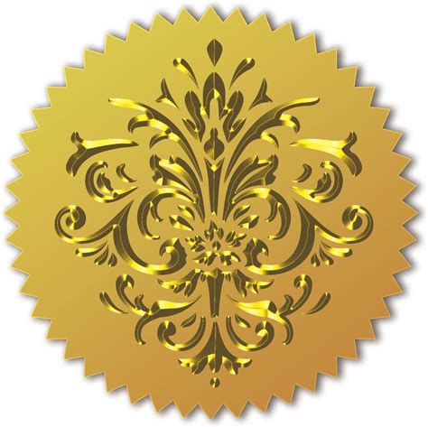 Amazon CHGCRAFT 100Pcs Baroque Pattern Gold Foil Certificate Seals