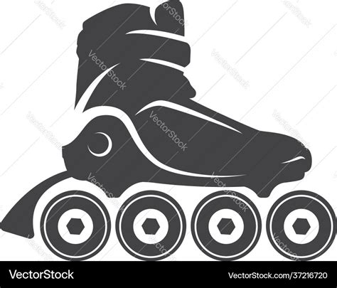 Roller Skate Logo Emblem Badge Logo Royalty Free Vector