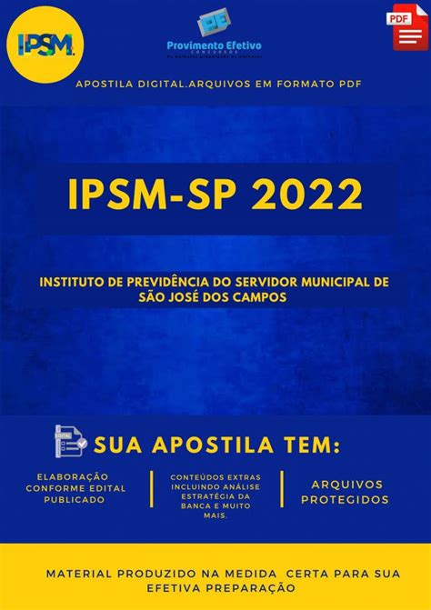 Provimento Efetivo Concursos Apostila Concurso IPSM SP 2022 ECONOMIA