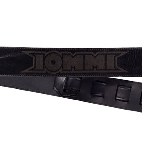 Tony Iommi Signature Logo Leather Guitar Strap Made In The Usa