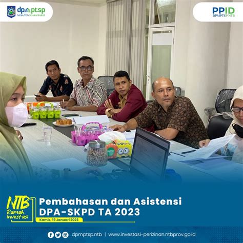 Asistensi DPA SKPD Tahun Anggaran 2023 DPMPTSP Prov NTB