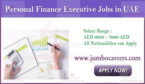 Personal Finance Executive Jobs In UAE With Salary AED 7000