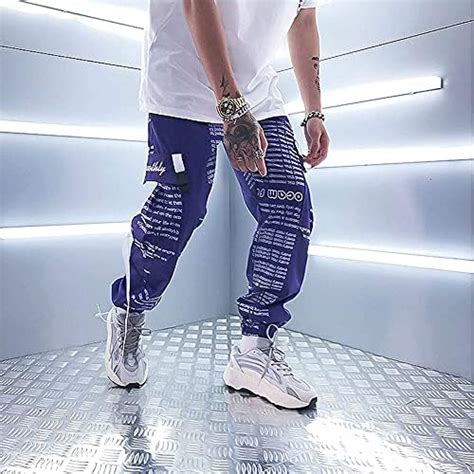 Xyxiongmao Lila Hip Hop Streetwear Hose Jogger Fashion Cargo Techwear