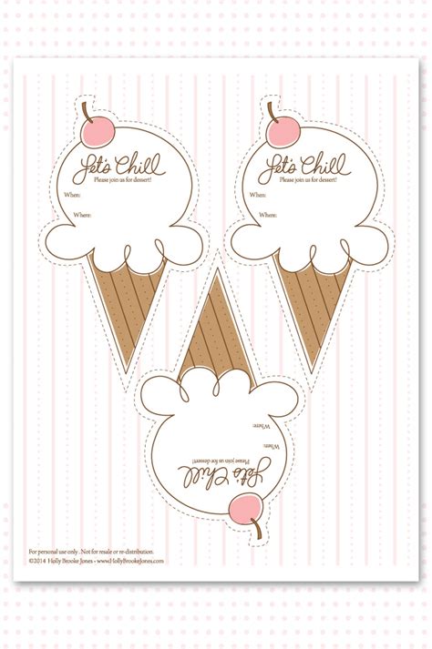 Free Ice Cream Party Printables Social Invitation And Decoration Templates