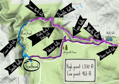 Silver Falls State Park Trail Map