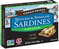 Skinless Boneless Sardines In Olive Oil With Omega Crown Prince Inc