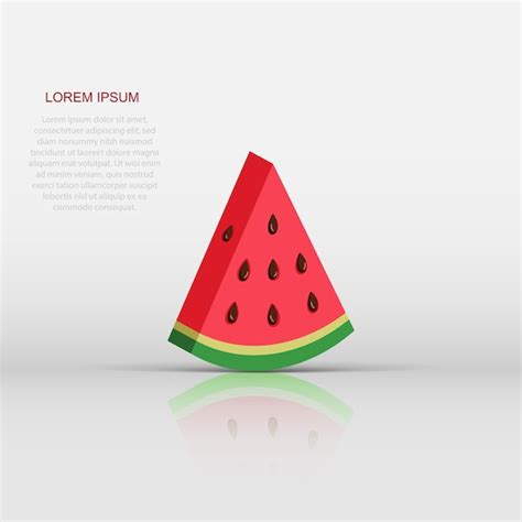 Premium Vector Vector Watermelon Fruit Icon In Flat Style Ripe Berry