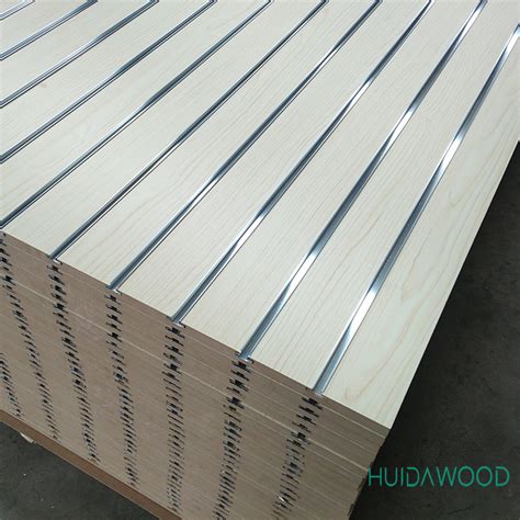 Slotted Slatwall Melamine Mdf Board Usage For Shop Display China