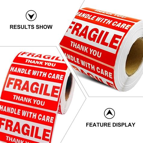 Fragile sticker 1 Roll/500pcs Fragile Label Stickers Handle with Care ...