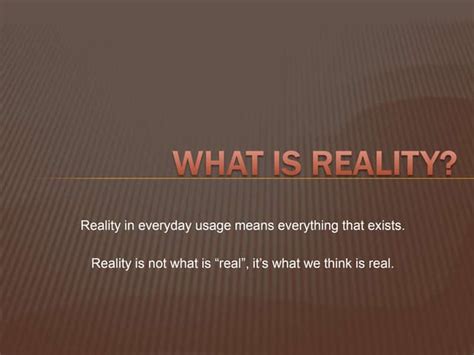reality pptx science