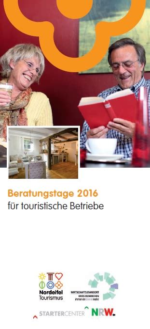 Beratungstage für touristische Betriebe in 2016 Wirtschaft Eifel