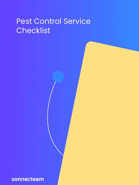 Fillable Online Pest Control Checklist Template Fax Email Print Pdffiller