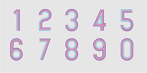 Premium Vector | Number set vector font alphabet modern dynamic flat ...